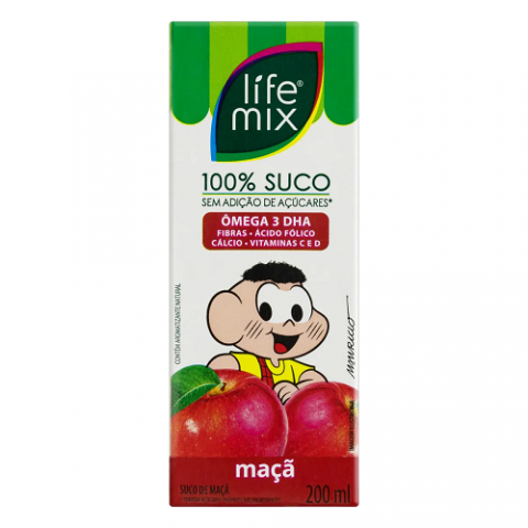Life Mix Kids Suco De Maçã Turma Da Mônica 200ml