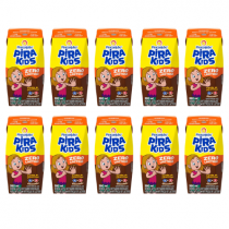 10 Unidades Achocolatado Zero Lactose Pirakids 200ml
