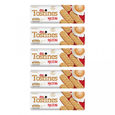 5 Pacotes Biscoito Nestlé Maizena 200g