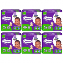 6 Pacotes de Fralda Cremer Mega Tamanho XG 216 Unidades
