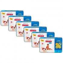 6 Pacotes Fralda Turma da Mônica Baby Jumbo XXG 96 Unidades
