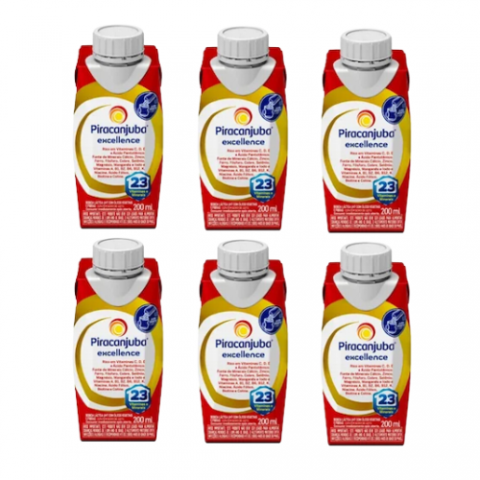 6 Unidades Bebida Láctea Piracanjuba Excellence Fase Pré Escolar 200ml