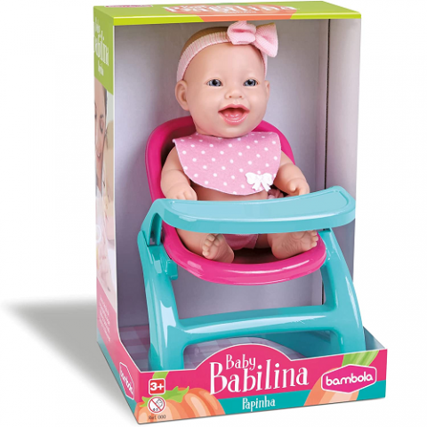 Boneca Baby Babilina Mini Papinha