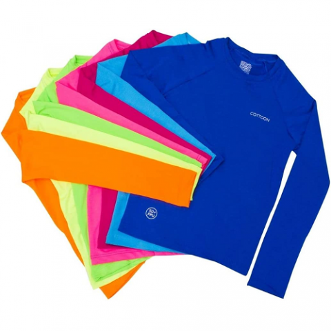 Camiseta Manga Longa Infantil Proteção Solar Uv 50+ Cottoon