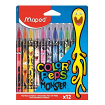 Canetinha Hidrográfica Maped Pep’s Monsters 12 nUidades