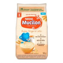 Cereal Infantil Mucilon Aveia Integral Trigo e Leite 180g