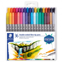 Estojo de Caneta Hidrocor Ponta Dupla 36 Cores Staedtler