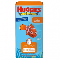 Fralda Huggies Little Swimmers M/G 10 Unidades