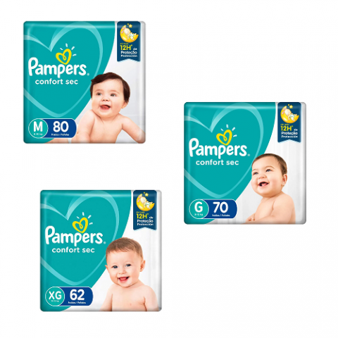 Fralda Pampers Confort Sec