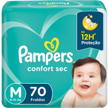 Fralda Pampers Confort Sec M 70 Unidades