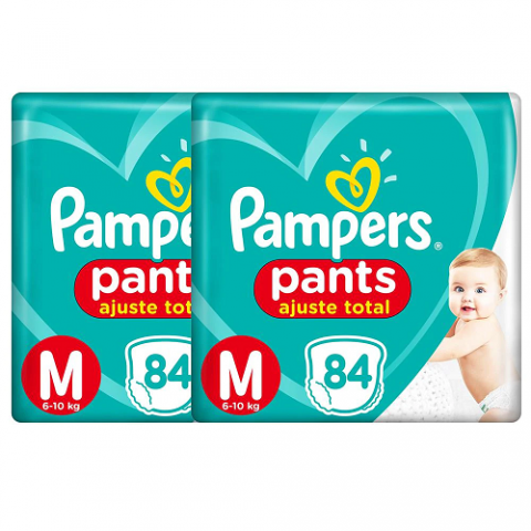 Fralda Pampers Pants Ajuste Total M 168 Unidades