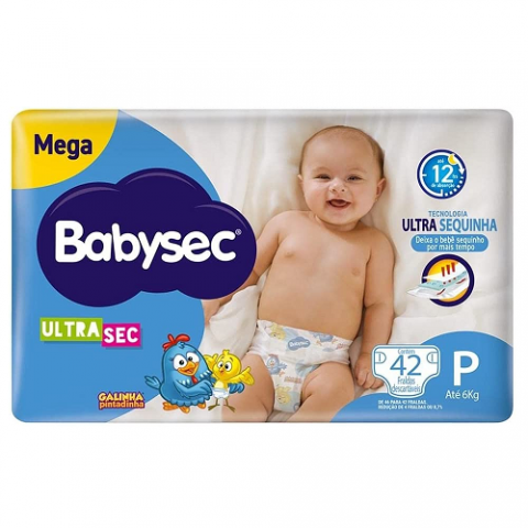 Fralda Babysec Galinha Pintadinha Ultrasec P 42 Unidades