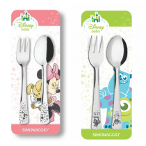 Jogo de Talheres Inox Infantil Disney Baby Minnie ou Monstros S.A Simonaggio