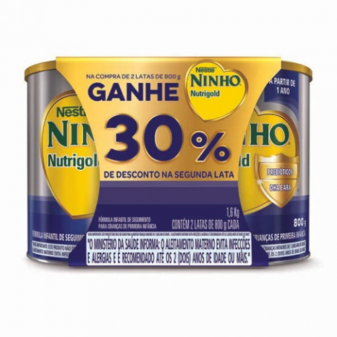 Kit 2 Unidades Ninho Nutrigold 800g