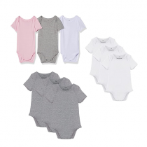 Kit 3 Bodies Manga Curta Bebê (0 a 12 meses)