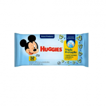 Lenços Umedecidos Huggies Tripla Proteção 32 Unidades