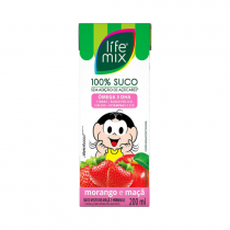Life Mix Kids Turma Da Mônica Suco De Morango 200ml