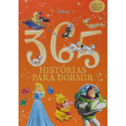 Livro Disney 365 Histórias Para Dormir Volume 2 com Capa com que Brilha no Escuro