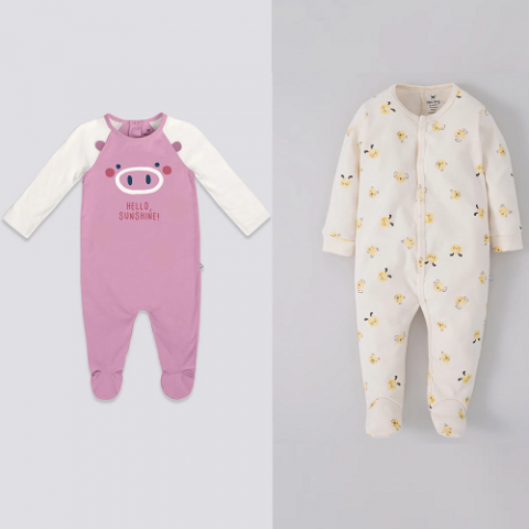 Macacão Longo Estampa Hering (01 a 12 meses)