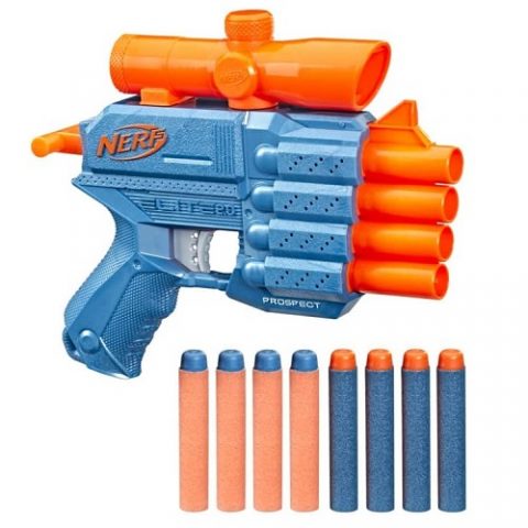 NERF Lança Dardos com Mira Acoplada e 8 Dardos Elite 2.0 Prospect QS-4 Hasbro