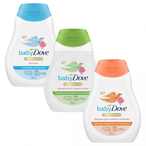 Shampoo Baby Dove Hidratação Enriquecida 200ml