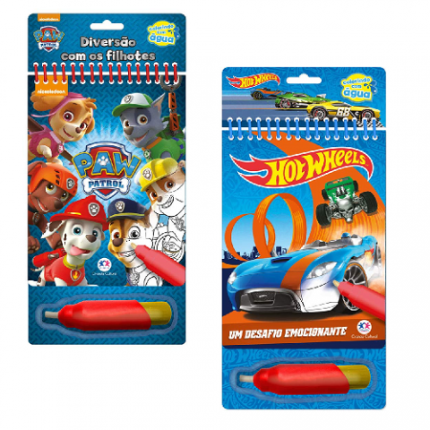 Aqua Book Hot Wheels e Patrulha Canina
