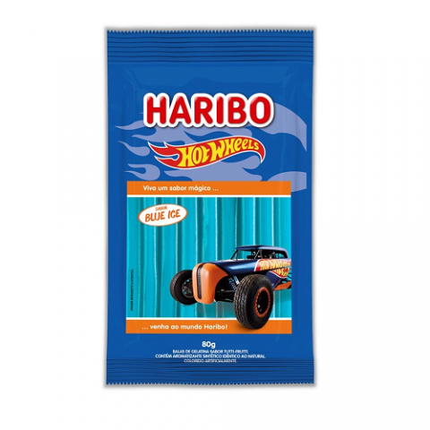 10 Unidades Balla Sticks Hot Weels Blue Ice 80g Haribo