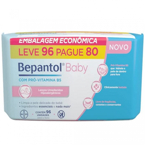 Lenços Umedecidos Bepantol Baby 96 unidades