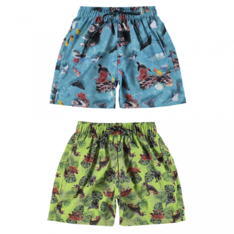 Bermuda Praia Infantil Romitex Dinossauro ou Tubarão