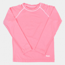 Camiseta Infantil Mash UNISSEX Beachwear Manga Longa Proteçao UV 50 Rosa Goiaba