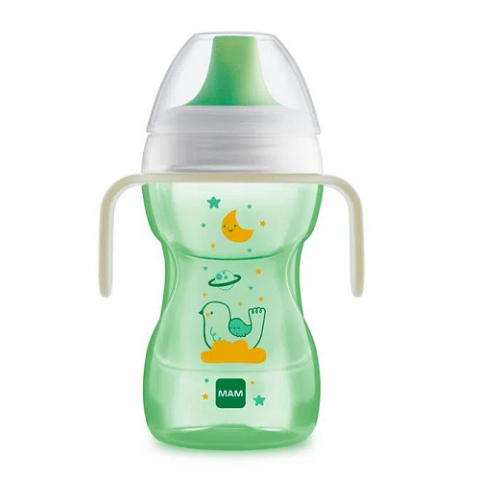 Copo de Treinamento MAM Fun To Drink Verde 8+ Meses 270ml