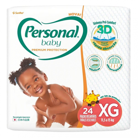 Fralda Personal Baby Premium Protection XG 26 Unidades