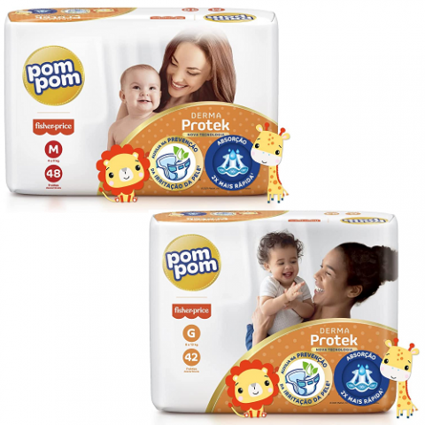 Fralda Pom Pom Derma Protek Mega