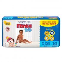 Fralda Turma da Mônica Baby Jumbinho XXG 10 Unidades