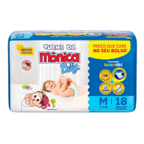 Fralda Turma da Monica Baby Jumbinho M 18 Unidades