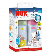 Kit Mamadeiras First Choice Night & Day Controle de Temperatura Nuk 300ml