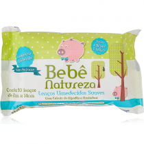 Lenços Umedecidos Bebê Natureza Suave Perfume 50 Unidades