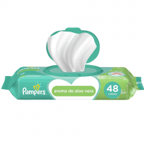 Lenços Umedecidos Pampers Aroma de Aloe Vera 48 Unidades