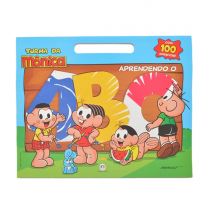 Livro Turma da Mônica Aprendendo o ABC com 100 Adesivos