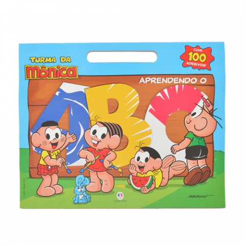 Livro Turma da Mônica Aprendendo o ABC com 100 Adesivos