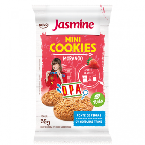 Mini Cookie Integral DPA Morango Jasmine