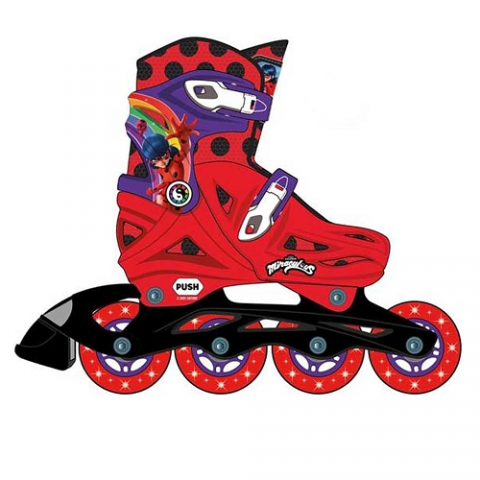 Patins Inline Ajustável Miraculous Ladybug – Multikids