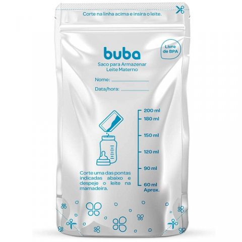 Saco Para Armazenar Leite Materno Buba 25 Unidades