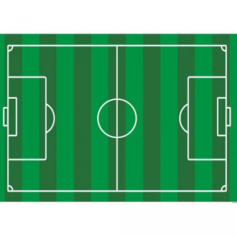 Tapete Infantil Emborrachado Antiderrapante Campo de Futebol 0,95cmx1,30cm