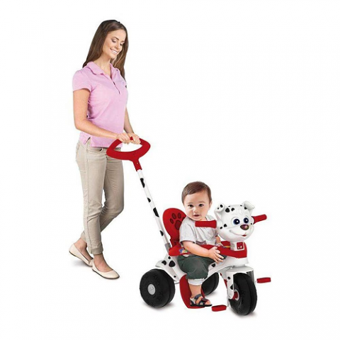 Triciclo Passeio e Pedal Bandeirante Tonkinha Doggy com Empurrador