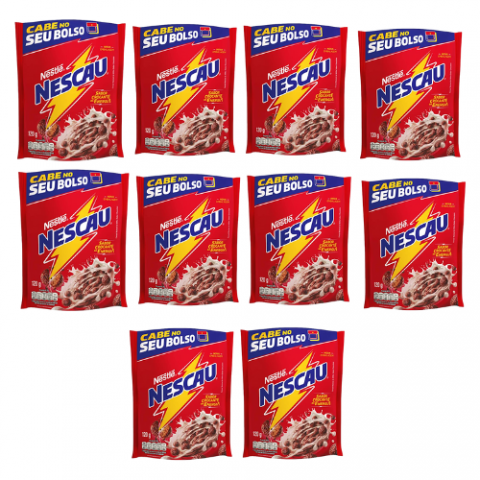 10 Unidades Cereal Matinal Tradicional Nescau 120g cada