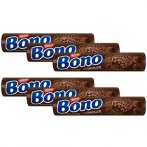 6 Pacotes Bono Recheado Chocolate 126g