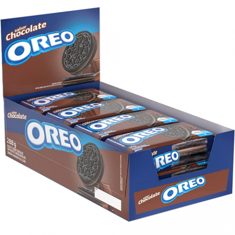 Pack 8 unidades Biscoito Recheado Oreo Chocolate 36g