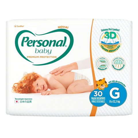 Fralda Personal Baby Premium Protection G 30 Unidades