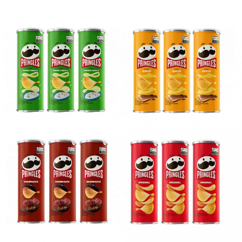 Kit Batata Pringles 109g – 3 Unidades